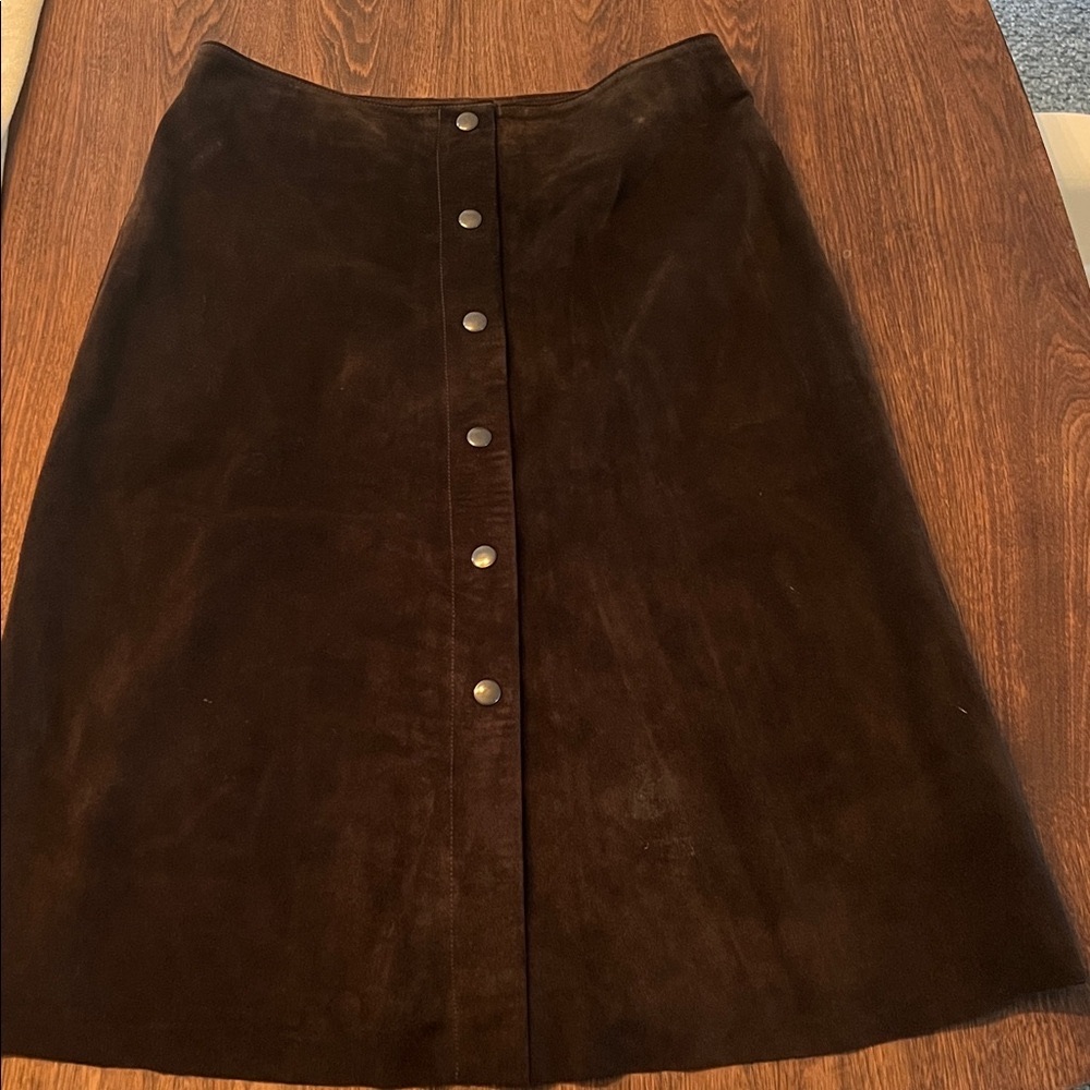 Banana Republic Dark Brown Leather skirt